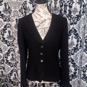 DKNY Classic Black Blazer with Button Detail